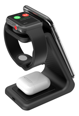 3-i-1 trådlös laddare