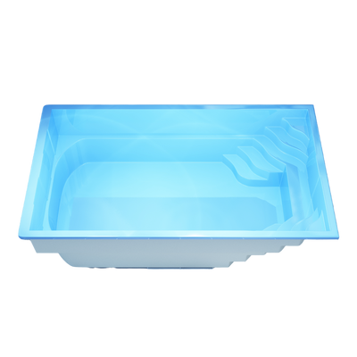 Poolpaket Glasfiberpool - 6,5x3,2m - Muskö - Med smart styrning