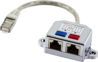 DELTACO Y-kabel RJ45 TP, FTP (skärmad)