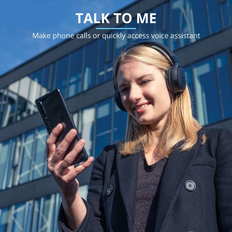 Zena Wireless Bluetooth On-Ear Headphones Black