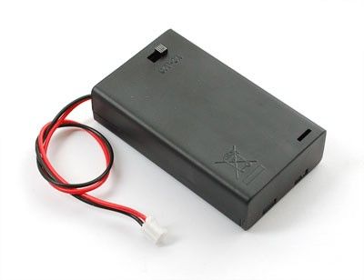 3 x AAA Battery Holder with On/Off Switch and 2-Pin JST.