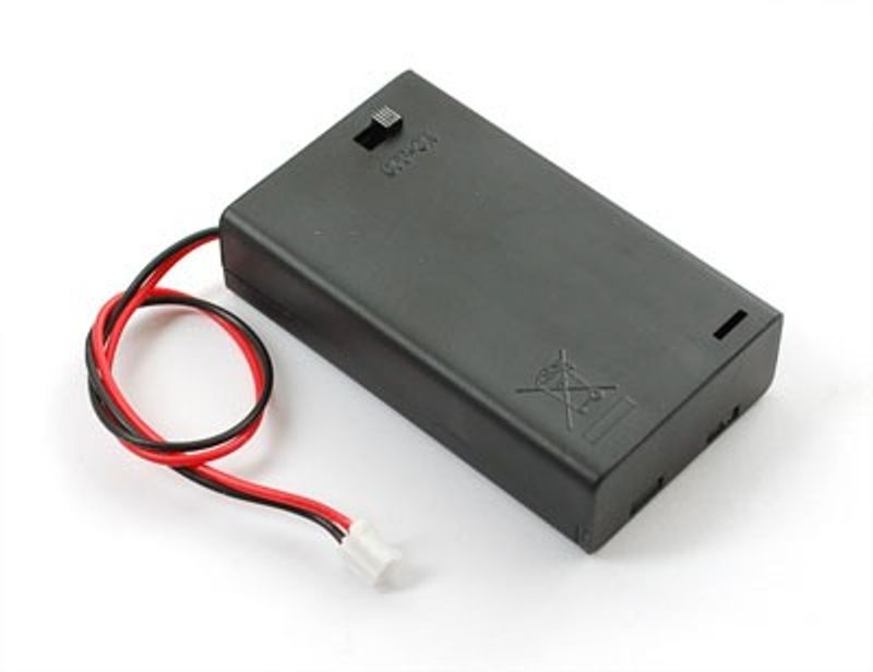 3 x AAA Battery Holder with On/Off Switch and 2-Pin JST.