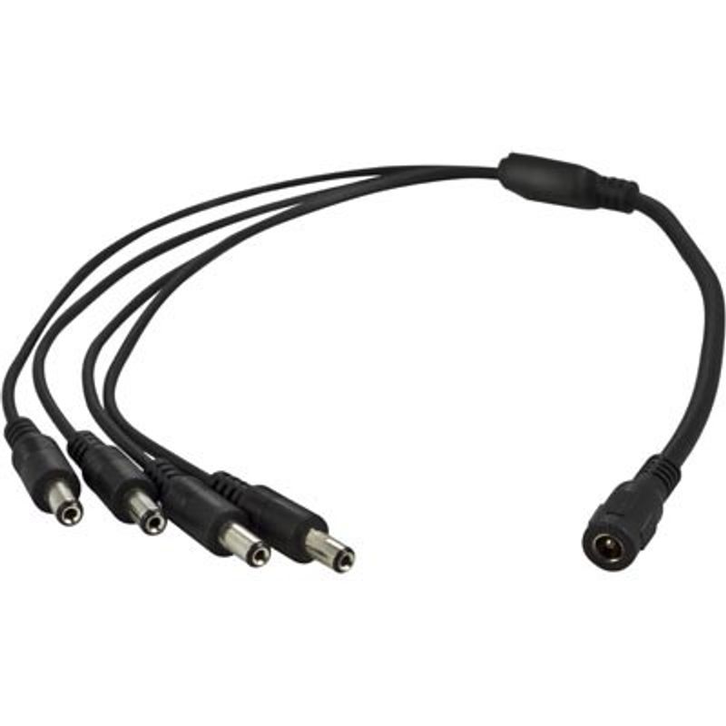 Power splitter, 1 female to 4 males - 5.5x2.1mm connectors - 0.5m