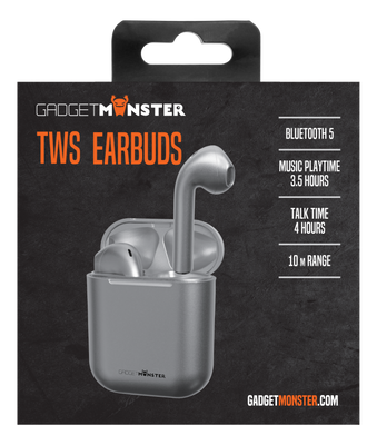 Headphones TWS Earbuds, silver