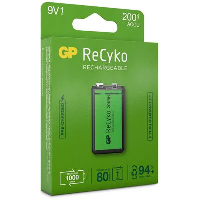 ReCyko Rechargeable 9V Battery 200mAh 1-pack