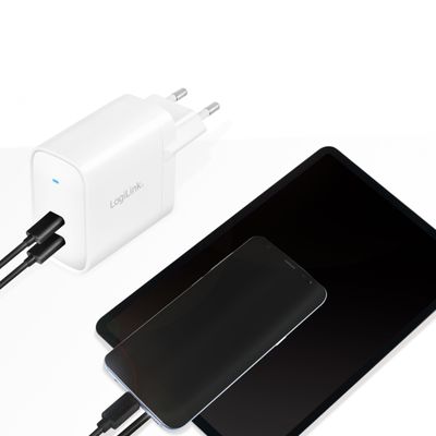 USB-laddare 2 x USB-C PD 40W GaN