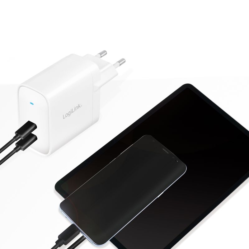 USB-laddare 2 x USB-C PD 40W GaN