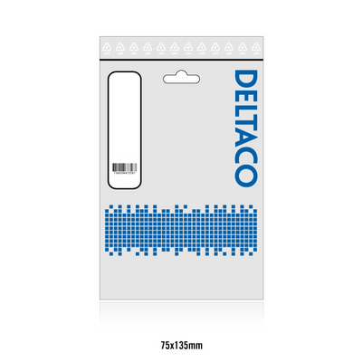 DELTACO RJ45 kontaktdon, Cat6, UTP, 20-pack, transparent, blå