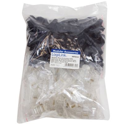 Modularplugg + Böjskydd Cat6 Oskärm 100+100st
