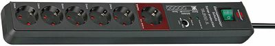Grenuttag 3m, 6xCEE 7/4 uttag, 1xCEE 7/4, svart