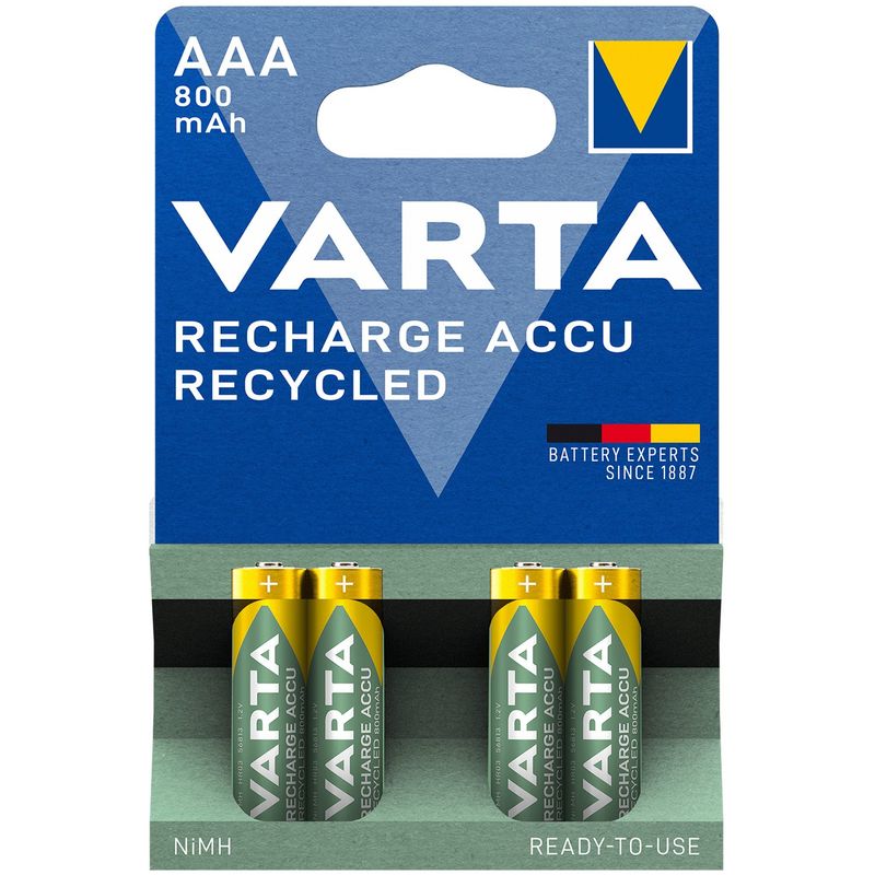 Recycle Laddningsbart batteri AAA 800 mAh 4-pack