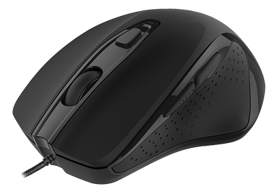 DELTACO Wired office silent mouse, ergonomic shape, black