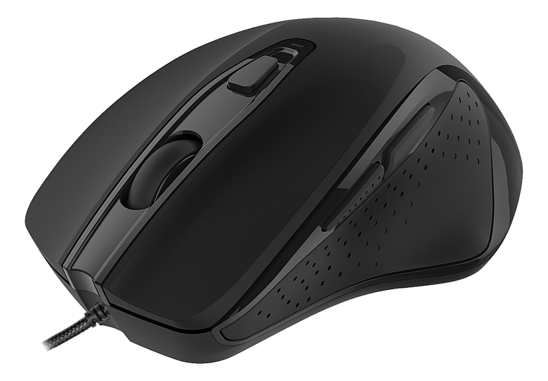 DELTACO Wired office silent mouse, ergonomic shape, black
