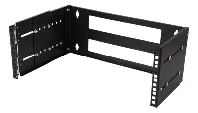DELTACO 19” väggstativ med justerbart djup, 4U, 25kg last, stål