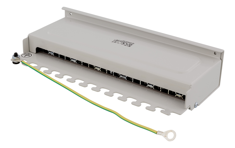 DELTACO Patchpanel, 12xRJ45, Cat6a, väggmonterbar, 10Gbps, grå