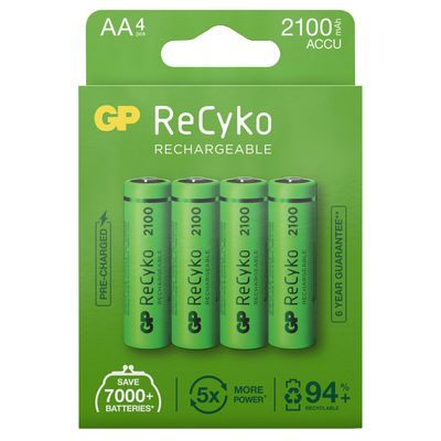 ReCyko Laddningsbara AA-batterier 2100mAh 4-pack
