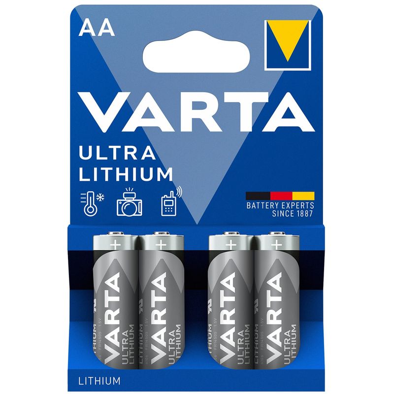 Ultra Lithium AA / LR6 Batteries 4-pack