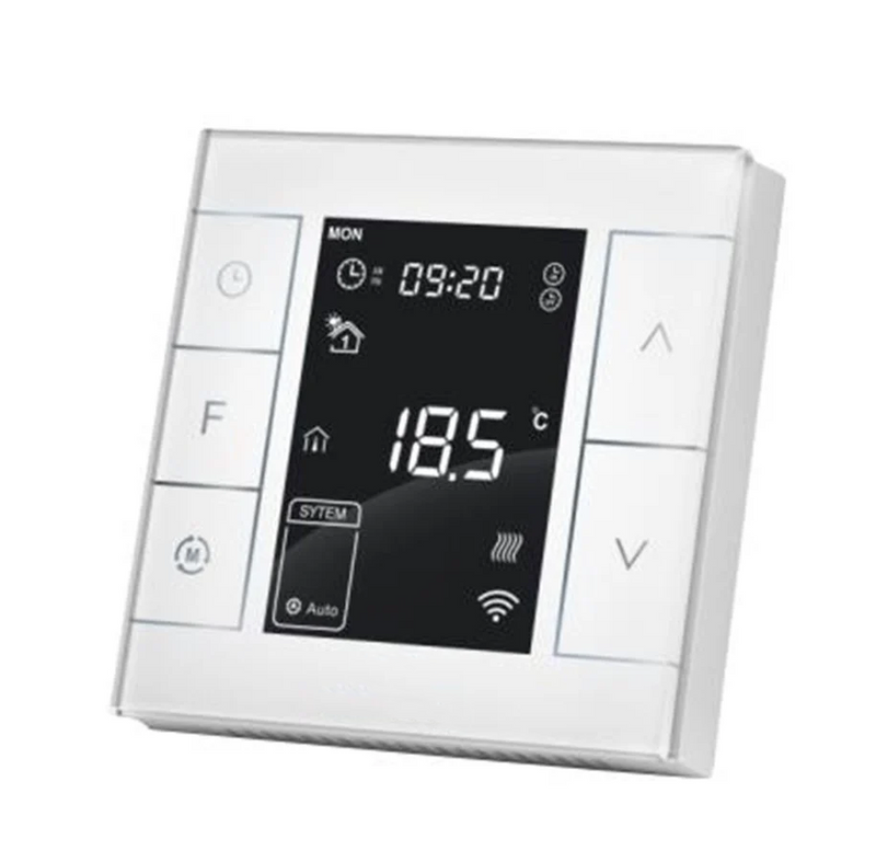 Thermostat for water-based underfloor heating