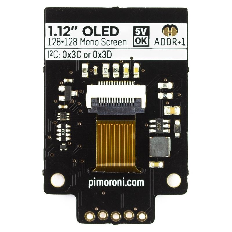 1.12" Mono OLED (128x128, white/black) Breakout