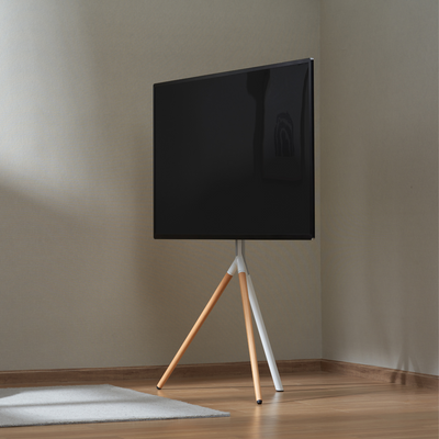 Floor standing TV mount Wooden legs