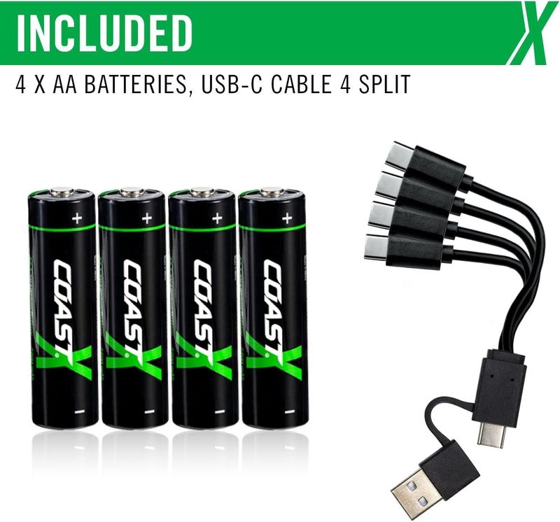 Uppladdningsbart batteri AA, 1,5V, 2400mAh, 4-pack