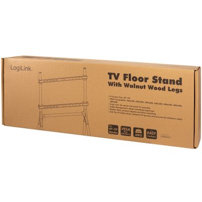 Golvstativ till TV 49-70" Svart/Valnöt