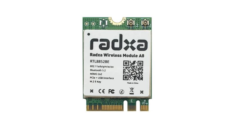 Trådlös M.2 modul till ROCK 5B & 3A - A8 - WiFi 6 & BT 5.2