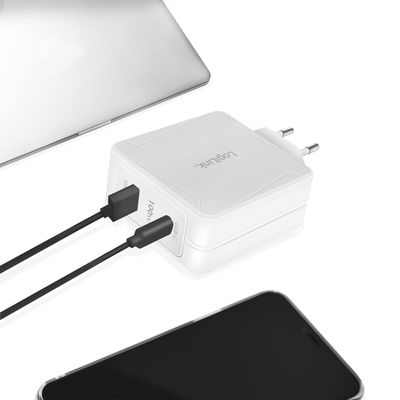 USB-laddare 1 x USB-C PD 1 x USB-A 100W GaN