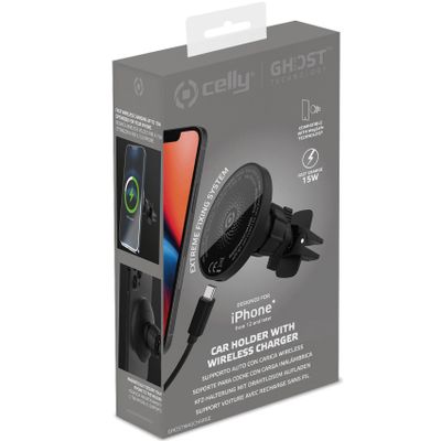 MagSafe car holder with wireless charging 15W