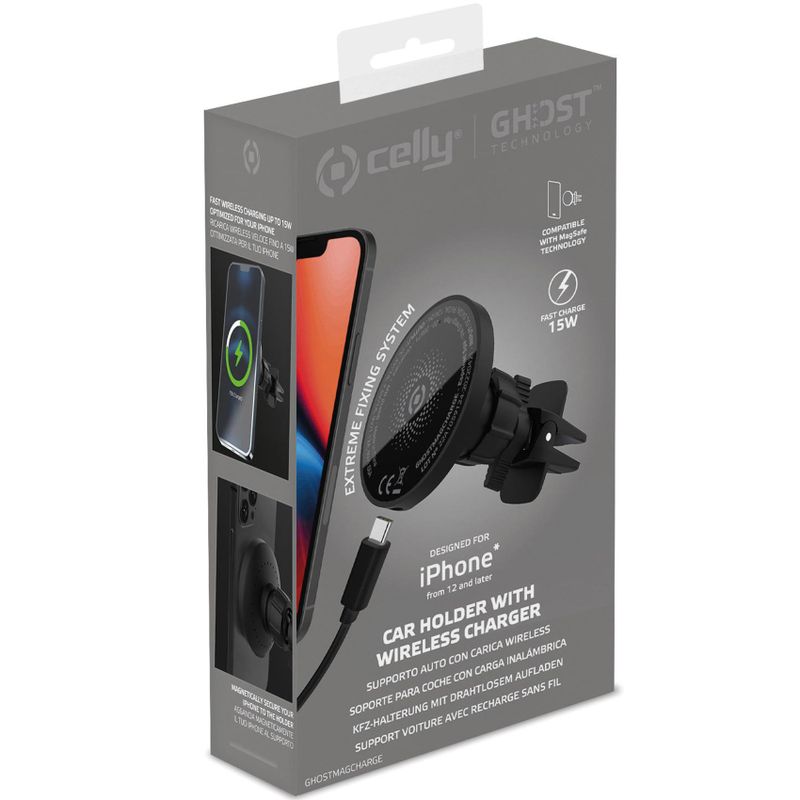 MagSafe car holder with wireless charging 15W