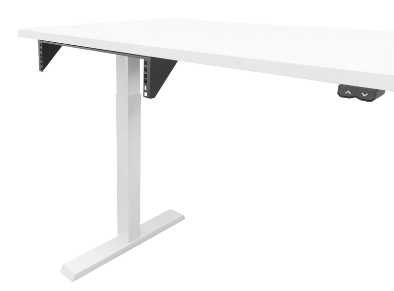 DELTACO 19" Vertikalt väggfäste, 2U, max 60kg, stålkonstruktion, svart