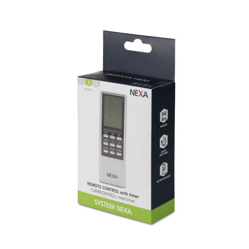Remote control digital, timer, clock, 16 channels self-learning - Nexa TMT-918