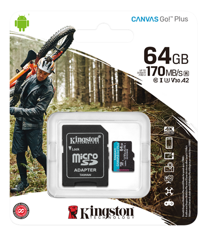 Kingston microSDXC - 64GB - High Endurance - UHS-I U3 - Class 10 A2