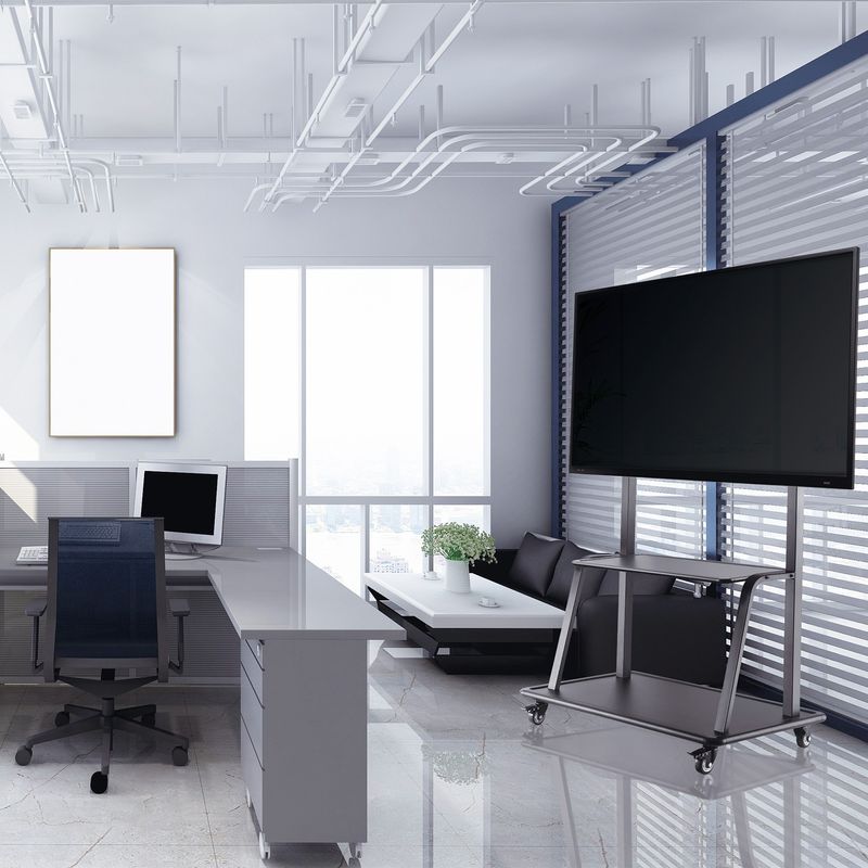 Golvstativ med hjul TV 60-105" max 150kg Sv