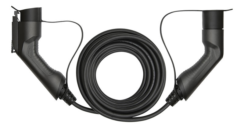 E-Charge laddkabel, typ 2 till typ 1, 1 fas, 16A, 3,6KW, 7m, svart