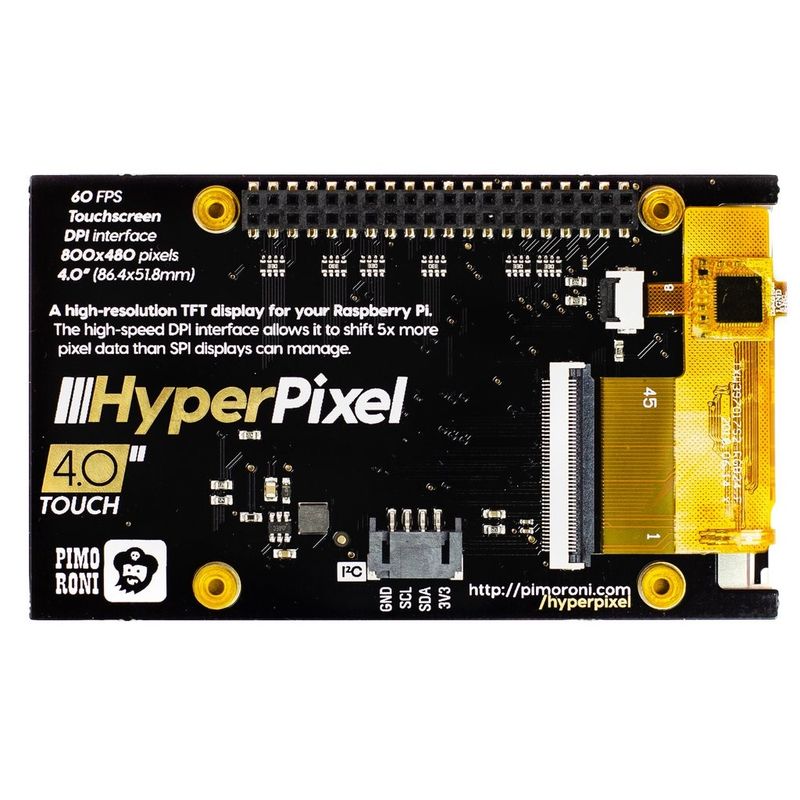 HyperPixel 4.0 - Hi-Res Display for Raspberry Pi - With touch