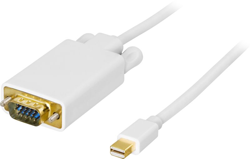 Mini DisplayPort till VGA(HD15) 1m, ha-ha, vit