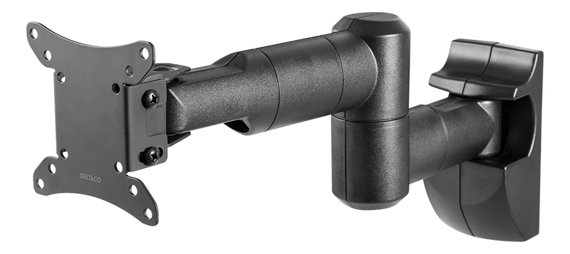 DELTACO OFFICE Full-motion wall mount, invisible cable management, 13-32", VESA, black.