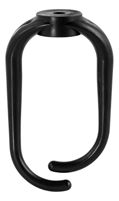 DELTACO Kabelhängare i plast, skruvmontering, 70x40 mm, svart