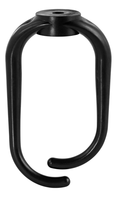 DELTACO Kabelhängare i plast, skruvmontering, 70x40 mm, svart