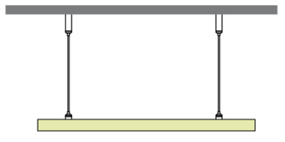 Kit för horisontell upphängning av 360 Flex 1m - Side Entry