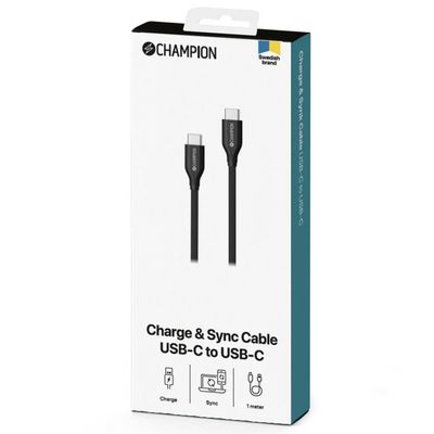 Ladd&Synk kabel USB 2.0 C till C, 1m