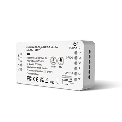 ESP32 WLED Digital LED Strip Controller Mic | Micro - B Port