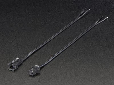 2-pin JST SM Plug + Receptacle Cable Set