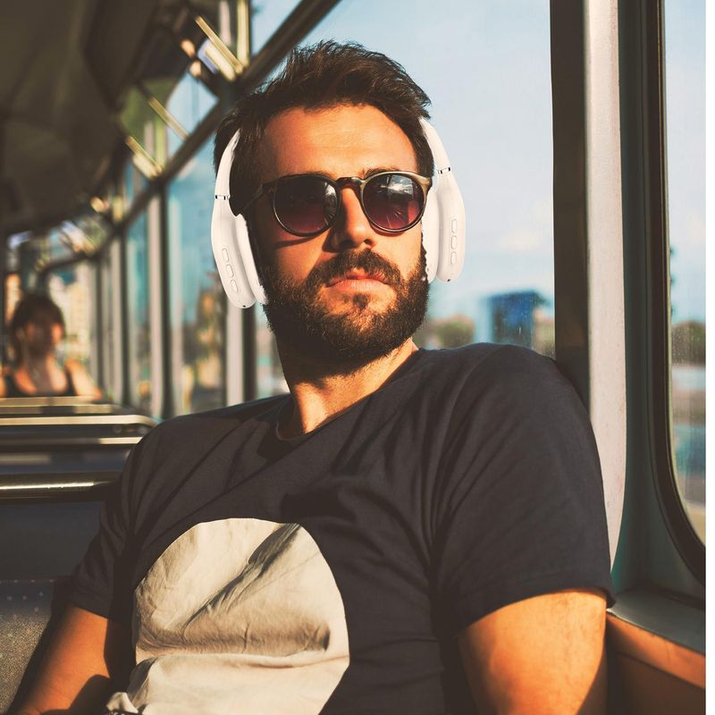 HyperBeat Wireless Headphones Bluetooth 5.0 White