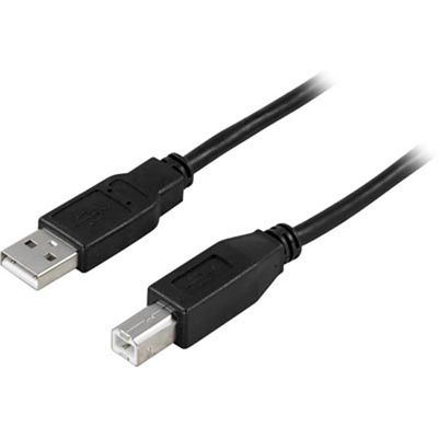 USB 2.0 cable Type A male - Type B male 1m, black.
