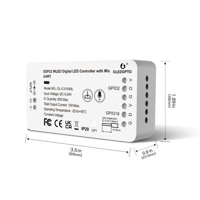 ESP32 WLED Digital LED Strip Controller Mic | Micro - B Port