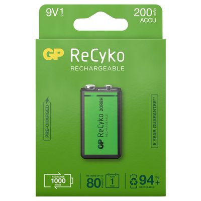 ReCyko Rechargeable 9V Battery 200mAh 1-pack