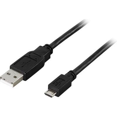 USB 2.0 cable Type A male - Type Micro B male, 1m, Black