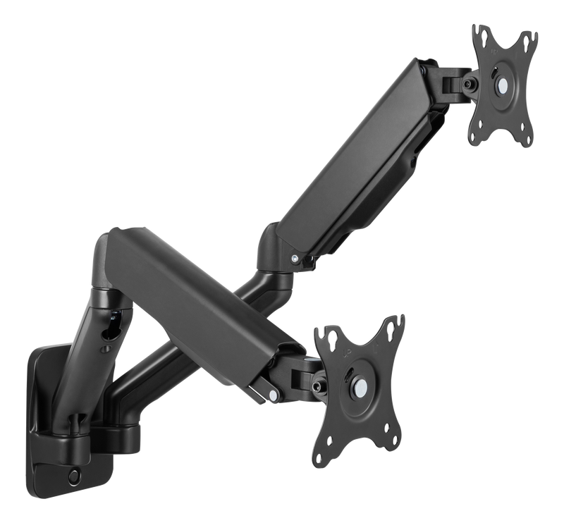 DELTACO Office, Dual wall, gas spring, 17"-32", 2-9kg, 75x75-100x100